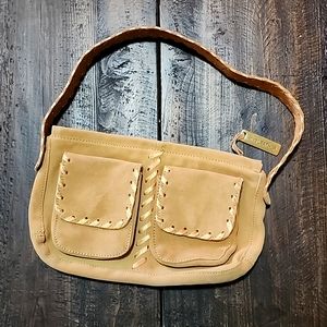 MNG by Mango Tan Suede Handbag